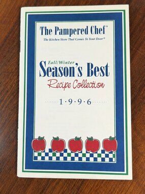 Vintage 1996 The Pampered Chef Season's Best Fall/Winter Recipe Booklet